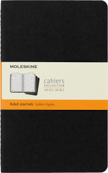 Блокнот Moleskine CAHIER JOURNAL QP316 Large 130х210мм обложка картон 80стр. линейка черный (3шт) - купить недорого с доставкой в интернет-магазине