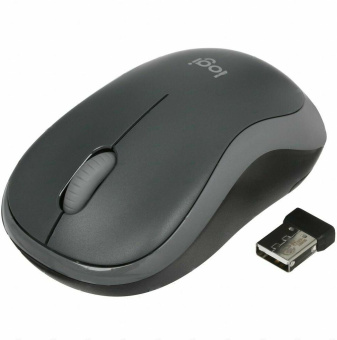Мышь Logitech M186 черный/серый оптическая 1000dpi беспров. USB для ноутбука 2but (910-004131) - купить недорого с доставкой в интернет-магазине