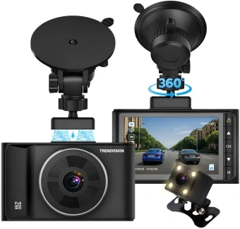 Видеорегистратор TrendVision VICTORY DUAL черный 2Mpix 1080x1920 1080p 170гр. GPS GP6248 - купить недорого с доставкой в интернет-магазине