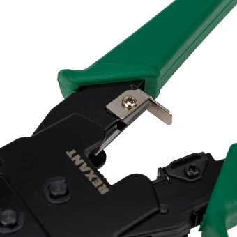 Инструмент обжимной Rexant HT-200 12-3441 для RJ-45/RJ-12/RJ-11 (упак:1шт) зеленый - купить недорого с доставкой в интернет-магазине