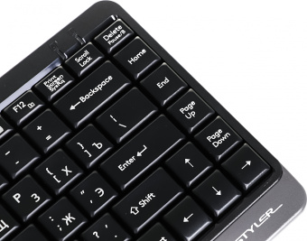 Клавиатура A4Tech FK11 черный USB slim (FK11 USB (GREY)) кабель 1.5м - купить недорого с доставкой в интернет-магазине