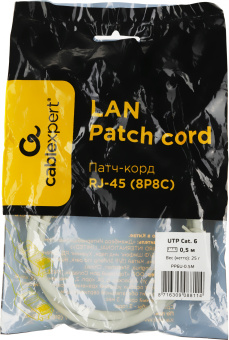Патч-корд Premier PP6U-0.5M 10000Гбит/с UTP 4 пары cat.6 CCA molded 0.5м серый RJ-45 (m)-RJ-45 (m) - купить недорого с доставкой в интернет-магазине