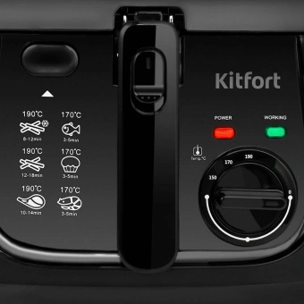 Фритюрница Kitfort КТ-2018 1800Вт черный - купить недорого с доставкой в интернет-магазине