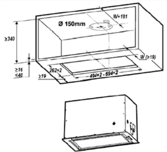 Вытяжка встраиваемая Elica Lane BL MAT/A/72 черный управление: кнопочное (1 мотор) - купить недорого с доставкой в интернет-магазине