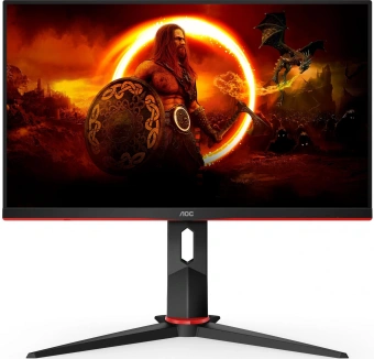 Монитор AOC 23.8" Value Line Q24G2A черный/красный IPS LED 16:9 HDMI M/M матовая HAS Piv 350cd 178гр/178гр 2560x1440 165Hz FreeSync Premium DP QHD 4.78кг - купить недорого с доставкой в интернет-магазине