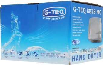 Сушилка для рук G-Teq 8828 MC 1500Вт серебристый - купить недорого с доставкой в интернет-магазине