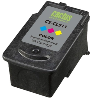 Картридж струйный Cactus CS-CL511 CL-511 многоцветный (12мл) для Canon MP240/MP250/MP260/MP270/MP480/MP490 с чипом - купить недорого с доставкой в интернет-магазине