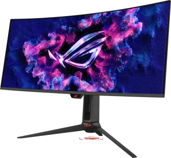 Монитор Asus 34" ROG Swift PG34WCDN черный QD OLED LED 21:9 HDMI матовая HAS Piv 1300cd 178гр/178гр 3440x1440 360Hz FreeSync Premium Pro DP Quad 2K (1440p) USB 8.3кг - купить недорого с доставкой в интернет-магазине