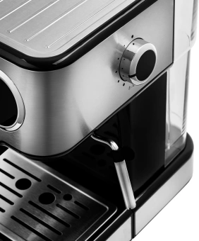 Кофеварка рожковая Kitfort КТ-765 1100Вт серебристый/черный - купить недорого с доставкой в интернет-магазине