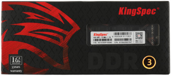 Память DDR3 4GB 1333MHz Kingspec KS1333D3P15004G RTL PC3-10600 CL11 DIMM 240-pin 1.5В dual rank Ret - купить недорого с доставкой в интернет-магазине