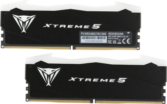 Память DDR5 2x24GB 7600MHz Patriot PVXR548G76C36K Viper Xtreme 5 RGB RTL Gaming PC5-60800 CL36 DIMM 288-pin 1.45В с радиатором Ret - купить недорого с доставкой в интернет-магазине