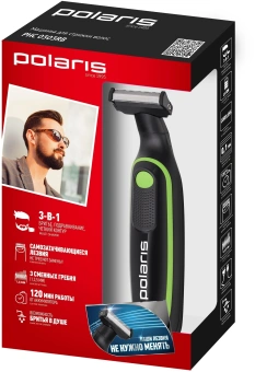 Триммер Polaris PHC 0303RB черный/зеленый 240Вт (насадок в компл:3шт) - купить недорого с доставкой в интернет-магазине