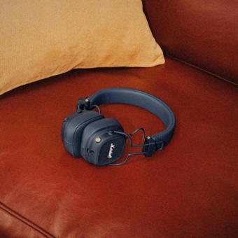Гарнитура накладные Marshall Major V синий беспроводные bluetooth оголовье (MAJOR V MIDNIGHT BLUE) - купить недорого с доставкой в интернет-магазине