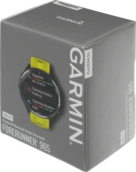 Смарт-часы Garmin Forerunner 965 47мм 1.4" AMOLED корп.черный рем.черный/желтый разм.брасл.:135-205мм (010-02809-12) - купить недорого с доставкой в интернет-магазине