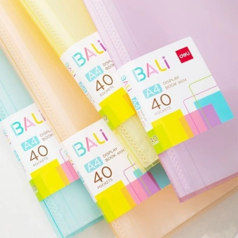 Папка с 40 прозр.вклад. Deli Bali EB034 A4 полипропилен ассорти - купить недорого с доставкой в интернет-магазине