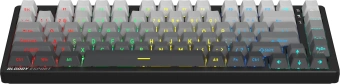 Клавиатура A4Tech MS76 PLUS механическая черный/серый USB Multimedia for gamer LED кабель 1.8м - купить недорого с доставкой в интернет-магазине