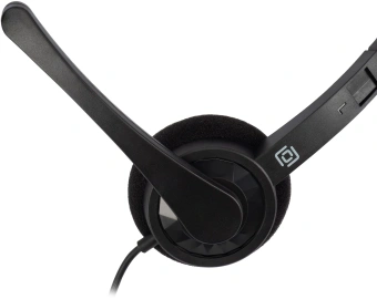 Наушники с микрофоном Оклик HS-M600 черный 1.8м накладные оголовье (1900372) - купить недорого с доставкой в интернет-магазине