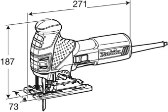 Лобзик Makita 4351FCTJ 720Вт 2800ходов/мин от электросети (кейс в комплекте) - купить недорого с доставкой в интернет-магазине