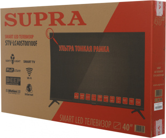 Телевизор LED Supra 40" STV-LC40ST00100F черный FULL HD 50Hz DVB-T DVB-T2 DVB-C USB WiFi Smart TV (RUS) - купить недорого с доставкой в интернет-магазине