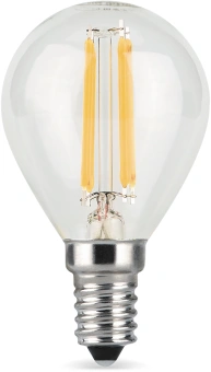 Лампа филам. Gauss Filament 5Вт цок.:E14 свеча 220B св.свеч.бел.теп. (упак.:10шт) (105801105) - купить недорого с доставкой в интернет-магазине