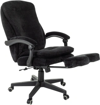 Кресло руководителя Бюрократ T-9950MSG-F Fabric черный Light-20 крестов. пластик подст.для ног - купить недорого с доставкой в интернет-магазине