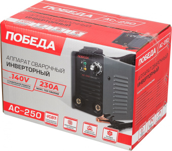Сварочный аппарат Победа АС 250 инвертор ММА DC 10.71кВт - купить недорого с доставкой в интернет-магазине