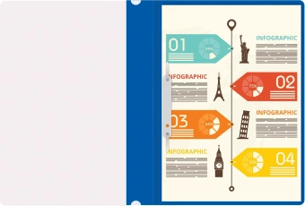 Папка-скоросшиватель Silwerhof Eco A4 прозрач.верх.лист пластик синий - купить недорого с доставкой в интернет-магазине