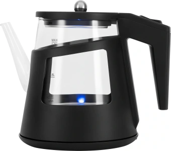 Чайник электрический Vitek VT-WK1083 1л. 1100Вт черный корпус: стекло - купить недорого с доставкой в интернет-магазине