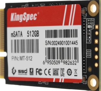 Накопитель SSD Kingspec mSATA 512Gb MT-512 MT Series mSATA - купить недорого с доставкой в интернет-магазине