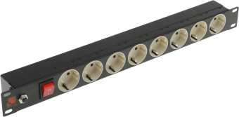 Блок распределения питания Lanmaster LAN-EP19-8P/S-1.8M гор.размещ. 8xSchuko базовые 10A Schuko 1.8м - купить недорого с доставкой в интернет-магазине