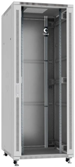Шкаф коммутационный Cabeus (SH-05C-42U80/80) напольный 42U 800x800мм пер.дв.стекл металл 800кг серый 700мм 118.7кг 220град. 2055мм IP20 сталь - купить недорого с доставкой в интернет-магазине