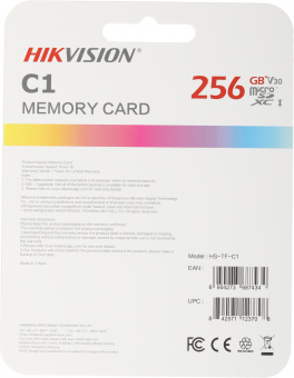 Флеш карта microSDXC 256GB Hikvision HS-TF-C1(STD)/256G/Adapter C1 V30 + adapter - купить недорого с доставкой в интернет-магазине