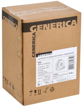 Удлинитель силовой Garden УК20 (WKP10-10-04-20-G) 2x1.0кв.мм 4розет. 20м ПВС 10A катушка черный - купить недорого с доставкой в интернет-магазине