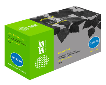 Картридж лазерный Cactus CS-Q6472A Q6472A желтый (4000стр.) для HP CLJ CP3505/3600/3800 - купить недорого с доставкой в интернет-магазине