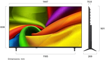 Телевизор LED LG 65" 65NU900B6LA.ARUG черный 4K Ultra HD 60Hz DVB-T DVB-T2 DVB-C DVB-S DVB-S2 USB WiFi Smart TV - купить недорого с доставкой в интернет-магазине