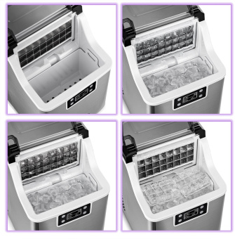 Ледогенератор Kitfort КТ-1826 150Вт 3200мл. нержавеющая сталь/черный - купить недорого с доставкой в интернет-магазине