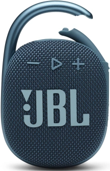 Колонка порт. JBL Clip 4 синий 5W 1.0 BT 15м 500mAh (JBLCLIP4BLU) - купить недорого с доставкой в интернет-магазине