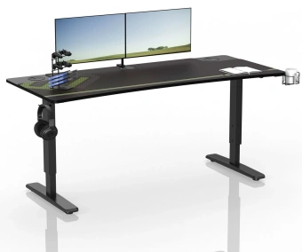 Стол для компьютера Eureka ERK-IM6301-BK механический столешница ЛДСП черный каркас черный - купить недорого с доставкой в интернет-магазине