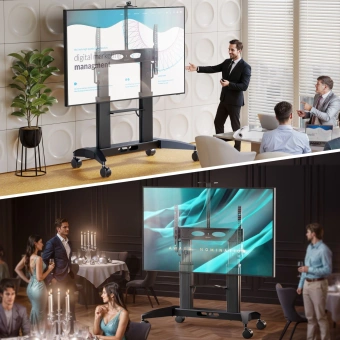 Подставка для телевизора Onkron TS2821 черный 70"-110" макс.145кг напольный мобильный - купить недорого с доставкой в интернет-магазине