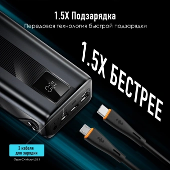 Мобильный аккумулятор Itel Maxpower 450PF 45000mAh 3A 3xUSB-A/USB-C черный - купить недорого с доставкой в интернет-магазине
