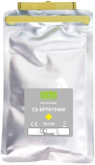 Картридж струйный Cactus CS-EPT973400 T9734 желтый (330мл) для Epson WorkForce WF-C869RD3TWFC/WF-C869RDTWF с чипом - купить недорого с доставкой в интернет-магазине