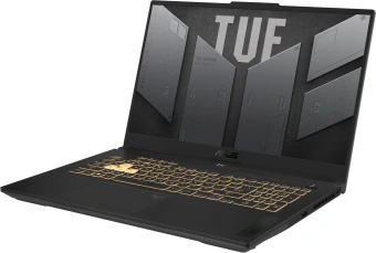 Ноутбук Asus TUF Gaming F17 FX707VJ-HX006 Core 5 210H 16Gb SSD512Gb NVIDIA GeForce RTX 3050 6Gb 17.3" IPS FHD (1920x1080) без ОС grey WiFi BT Cam (90NR0MY5-M00060) - купить недорого с доставкой в интернет-магазине