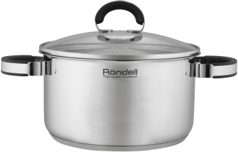 Кастрюля Rondell Brando RDS-1805 5.1л. d=24см (с крышкой) стальной - купить недорого с доставкой в интернет-магазине