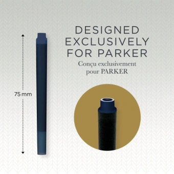 Картридж Parker Quink Z11 (1950385) черный/синие чернила для ручек перьевых (5шт) - купить недорого с доставкой в интернет-магазине