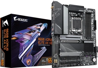 Материнская плата Gigabyte B650 A ELITE AX V2 SocketAM5 AMD B650 4xDDR5 ATX AC`97 8ch(7.1) 2.5Gg RAID+HDMI+DP - купить недорого с доставкой в интернет-магазине