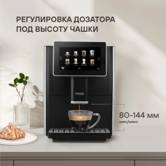 Кофемашина Rondell RDE-1108 1350Вт черный/серебристый - купить недорого с доставкой в интернет-магазине