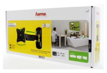 Кронштейн для телевизора Hama FULLMOTION черный 10"-26" макс.25кг настенный - купить недорого с доставкой в интернет-магазине
