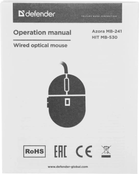 Мышь Defender Azora MB-241 белый оптическая 1200dpi silent USB 2but (52242) - купить недорого с доставкой в интернет-магазине