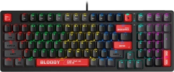 Клавиатура A4Tech S98 механическая красный/красный USB for gamer LED (S98 RED) кабель 1.8м - купить недорого с доставкой в интернет-магазине