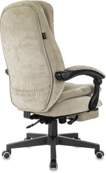 Кресло руководителя Бюрократ T-9950MSG-F Fabric песочный Light-21 крестов. пластик подст.для ног - купить недорого с доставкой в интернет-магазине